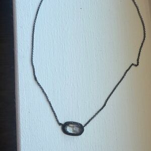 Elegant Black and Silver pendant Necklace